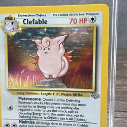 Clefable 1/64 Unlimited Holo Pokemon Unlimited Holo LP Jungle - Image 3