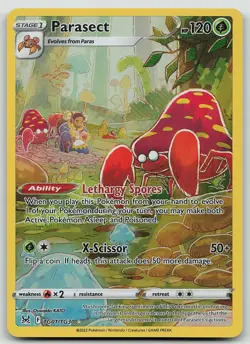 Pokemon Parasect TG01/TG30 Lost Origin Trainer Gallery Holo NM - Image 1