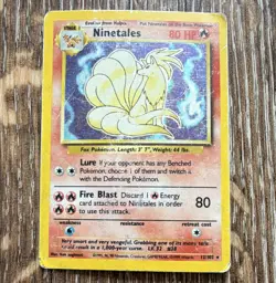 The Pokemon Company Ninetales 12/102 Base Set Holo Rare Unlimited Stage 1 HP 80 - Image 1