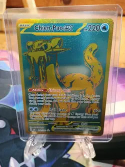 Pokemon TCG Chien-Pao EX Hyper Rare Holo Card 242/091 Paldean Fates - Image 1