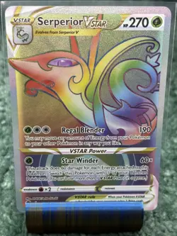 Serperior VSTAR 196/195 Secret Rainbow Rare Silver Tempest NM-LP - Image 1