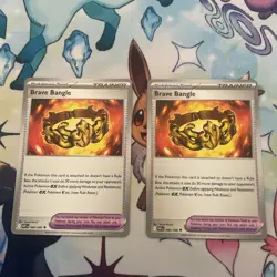 Pokemon TCG Brave Bangle 080/086 White Flare, Regular Card, Near Mint Condition - Image 1