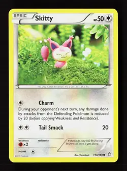 Skitty 113/160 Common Primal Clash Pokemon Near Mint - Image 1
