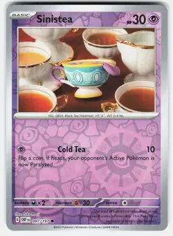 Sinistea 097/197 Common Obsidian Flames Pokemon Reverse Holo Lightly Played - Image 2