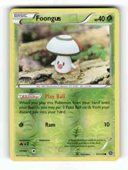 Foongus - 12/114 - Steam Siege - Pokemon - Common - NM Reverse - Image 1