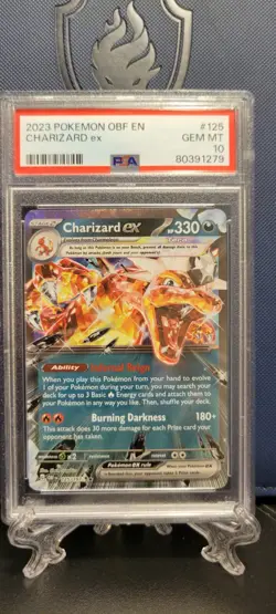 Pokemon TCG Charizard ex SV03: Obsidian Flames 125/197 Holo Double Rare - Image 1