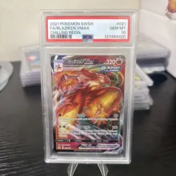 2021 POKEMON SWORD & SHIELD CHILLING REIGN #021 FULL ART/BLAZIKEN VMAX PSA 10 - Image 1