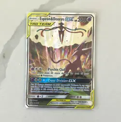 The Pokemon Company Pokemon TCG Espeon & Deoxys GX SM240 TAG TEAM GX Promo Holo - Image 1