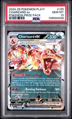 2024 Pokemon Prize Pack Charizard ex 125/197 PSA 10 Gem Mint Obsidian Flames - Image 1