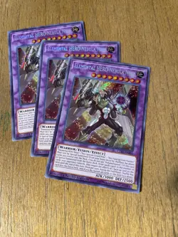 YUGIOH - ELEMENTAL HERO NEBULA NEOS X3 - SECRET RARE - CT15 - NM - LIMITED - Image 1
