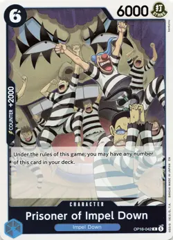 ONE PIECE Prisoner of Impel Down #OP16-042 Foil The Time of Battle NM - Image 1