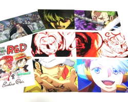 R121 Complete Set of Japanese One Piece Film Red Postcards 6" x 4" Uta - Image 1
