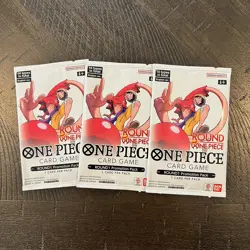Bandai One Piece Card Game ROUND 1 Promo Pack English Lot of 3 (1 Card/Pack) - Image 1