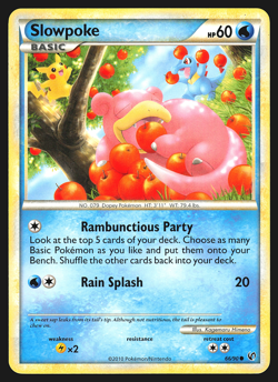 Slowpoke 66/90 HS Undaunted Pokemon Card LP - Image 1