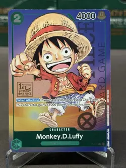 Monkey D Luffy P-037 1st Anniversary Tournament STAMP Promo FOIL One Piece Card - Image 1