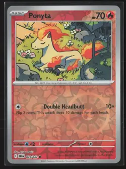 Ponyta Common SV10: Destined Rivals 029/182 NM Pokemon Card Reverse Holo - Image 1