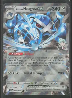 Steven's Metagross ex Double Rare SV10: Destined Rivals 145/182 NM Pokemon Card - Image 1