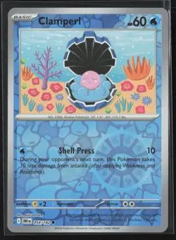 Clamperl Common SV10: Destined Rivals 054/182 NM Pokemon Card Reverse Holo - Image 1