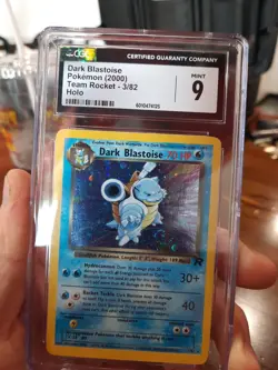 Dark Blastoise Cgc 9 Mint SWIRL 2000 Team Rocket 3/82 Holo Rare Pokemon Card - Image 2