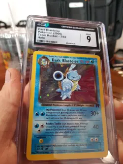 Dark Blastoise Cgc 9 Mint SWIRL 2000 Team Rocket 3/82 Holo Rare Pokemon Card - Image 3