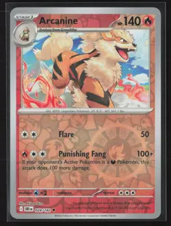 Arcanine Uncommon SV10: Destined Rivals 028/182 NM Pokemon Card Reverse Holo - Image 1