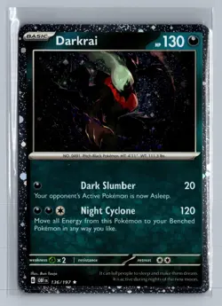Darkrai (Cosmos Holo) 136/197 Rare Miscellaneous Cards & Products Pokemon NM/M - Image 1