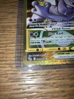 Pokemon Go Mewtwo VSTAR Gold Secret Rare Card 086/078 - Image 2