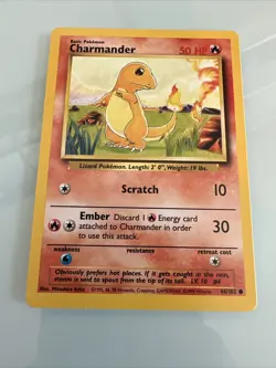 Charmander 46/102 Base Set Unlimited Pokemon TCG Card Vintage WOTC Common NM - Image 1