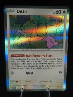Pokemon TCG Ditto Scarlet Violet 151 Holo Card 132/165 Rare - Image 1