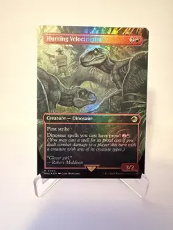 Hunting Velociraptor (Borderless) Jurassic World Collection (REX) *FOIL* - Image 1