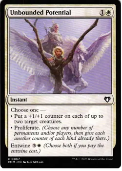 Unbounded Potential 67 C Commander Masters NM MTG - Image 1