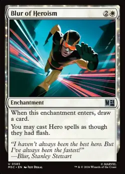 Blur of Heroism Marvel Super Heroes Commander #585 Magic TCG - Image 1