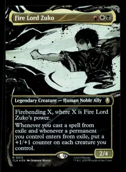 Avatar: The Last Airbender #315 Fire Lord Zuko (Borderless) (Foil) - Image 1