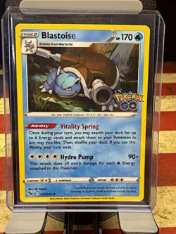 Pokemon TCG Blastoise 017/078 Pokemon GO Holo Rare Holo English 170 HP - Image 1
