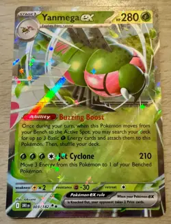 Pokemon TCG Yanmega ex 003/182 Destined Rivals Half Art Double Rare Card - Image 1