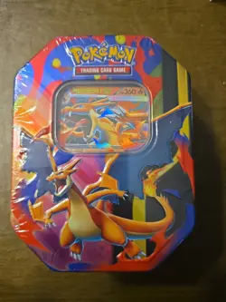 Mega Charizard Ex Tin - Mega Charizard Y EX Promo - Pokemon TCG Factory Sealed - Image 1