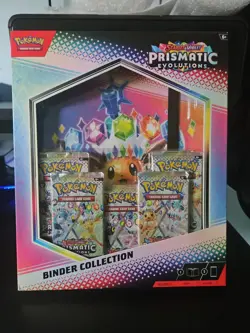 Pokemon Prismatic Evolutions Binder Collection Box Set Sealed 5 Packs - Image 1