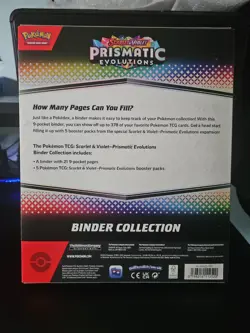 Pokemon Prismatic Evolutions Binder Collection Box Set Sealed 5 Packs - Image 2