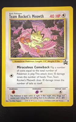 Team Rocket's Meowth 18/53 Wotc Promo Regular - Image 1