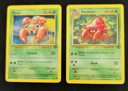 Pokemon TCG Jungle Unlimited 1999 Paras 59/64 & Parasect 41/64 WOTC Vintage - Image 1