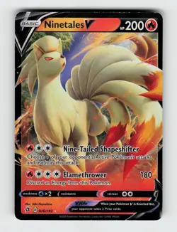 Ninetales V 026/192 Holo V Rare Rebel Clash Pokemon 2020 Lightly Played - Image 1