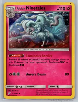 Alolan Ninetales Holo Rare SM - Team Up 111/181 HP - Image 1
