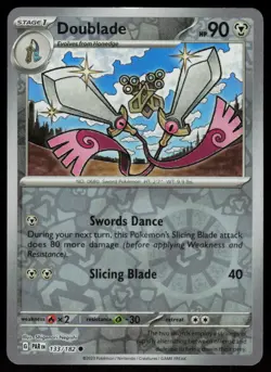 Doublade 133/182 Common Paradox Rift Pokemon Reverse Holo Near Mint - Image 1