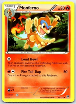 Monferno 16/135 Uncommon Plasma Storm Pokemon MP Fukuda - Image 1