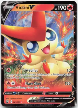 VICTINI V 021/163 HOLO BATTLE STYLES POKEMON NEAR MINT - Image 2