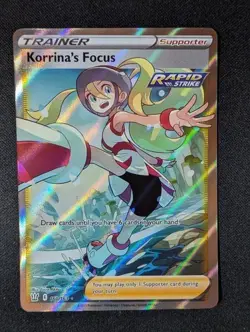 Pokemon SWSH05: Battle Styles #160/163 Korrina's Focus (Full Art) NM - Image 1