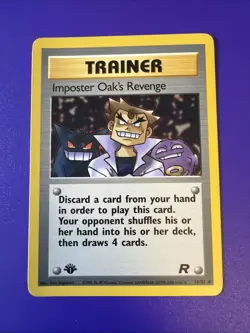 Imposter Oak's Revenge 76/82 1st Edition Pokemon Team Rocket LP - 0280 - Image 1