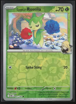 Cynthia's Roselia Common SV10: Destined Rivals 007/182 NM Pokemon Reverse Holo - Image 1