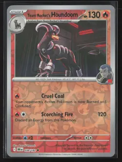 Team Rocket's Houndoom Uncommon SV10: Destined Rivals 038/182 NM Reverse Holo - Image 1