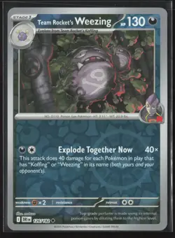 Team Rocket's Weezing Uncommon SV10: Destined Rivals 126/182 NM Reverse Holo - Image 1